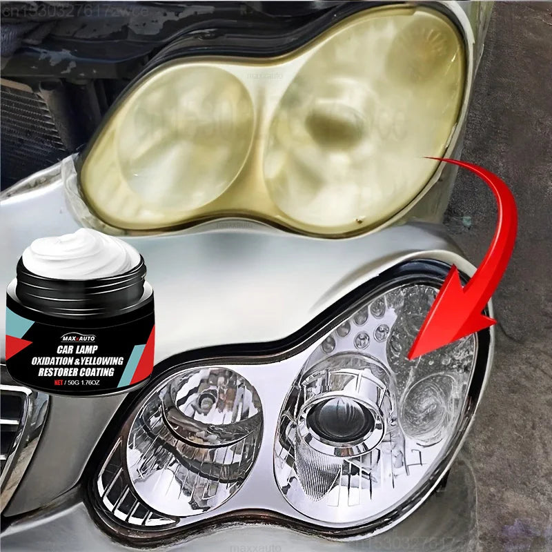 Car Headlight Restoration & Polishing Kit – Removes Scratches, Oxidation & Yellowing
