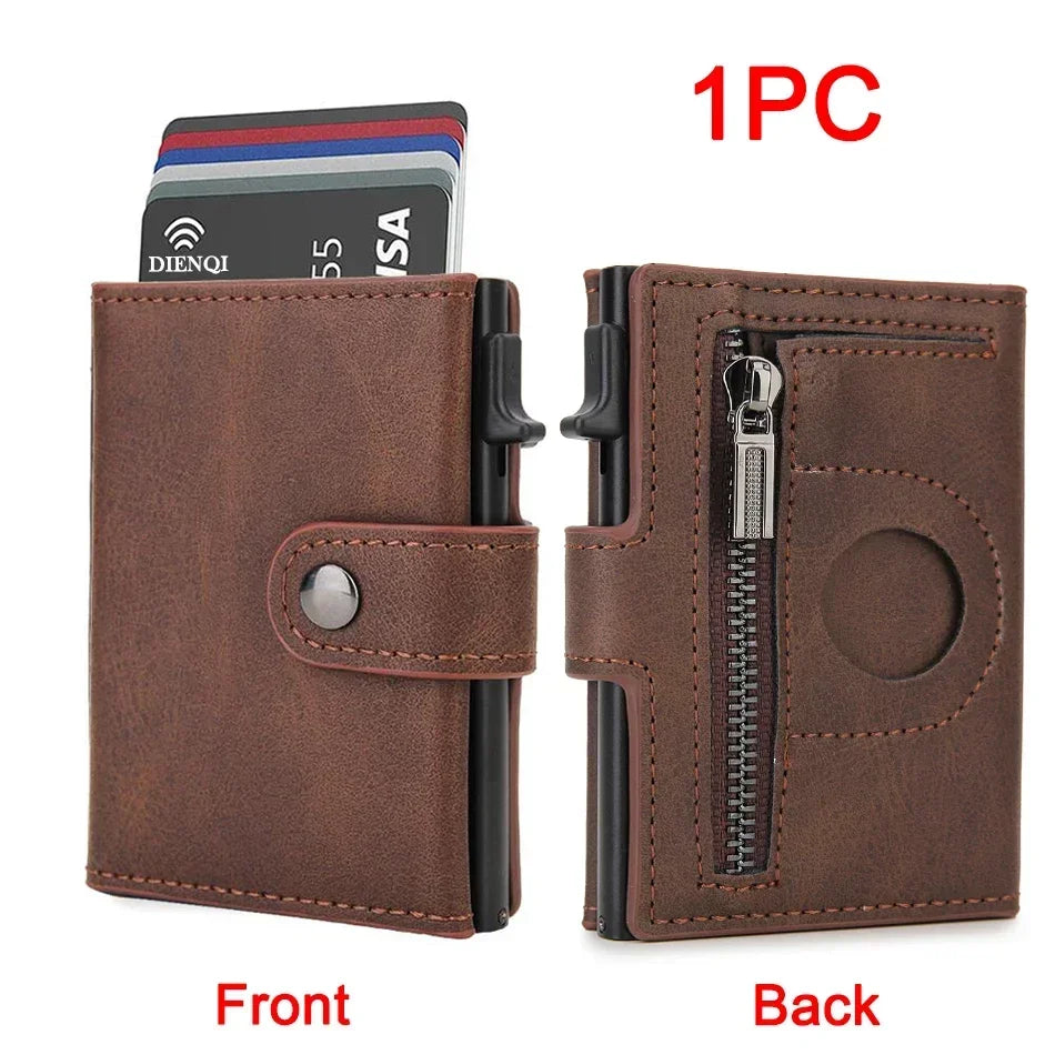 RFID Blocking Card Holder Wallet with AirTag Pocket — Slim Minimalist Men's Wallet