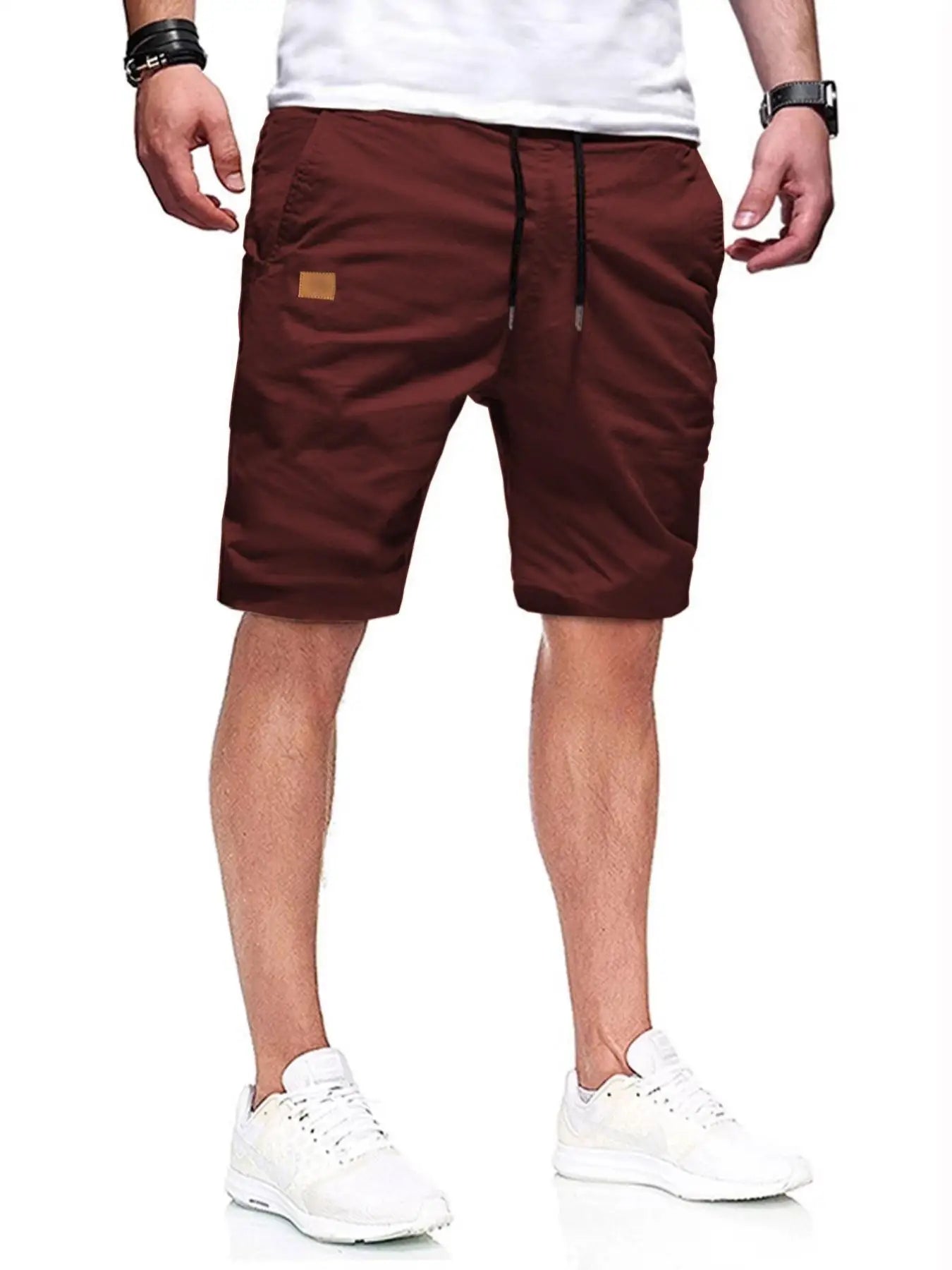 Men's Casual Bermuda Shorts – Elastic Waist Fitness & Jogger Shorts