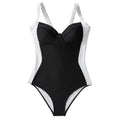 Traje de baño de una pieza con control de abdomen, tirantes finos, con forma, para mujer, estilo bohemio, bikini de talla grande, push up, liso