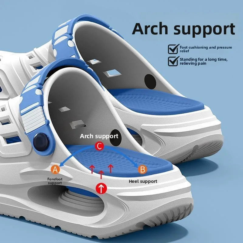 Men's Arch Support EVA Clogs – Breathable Anti-Slip Thick Sole Summer Hole Shoes