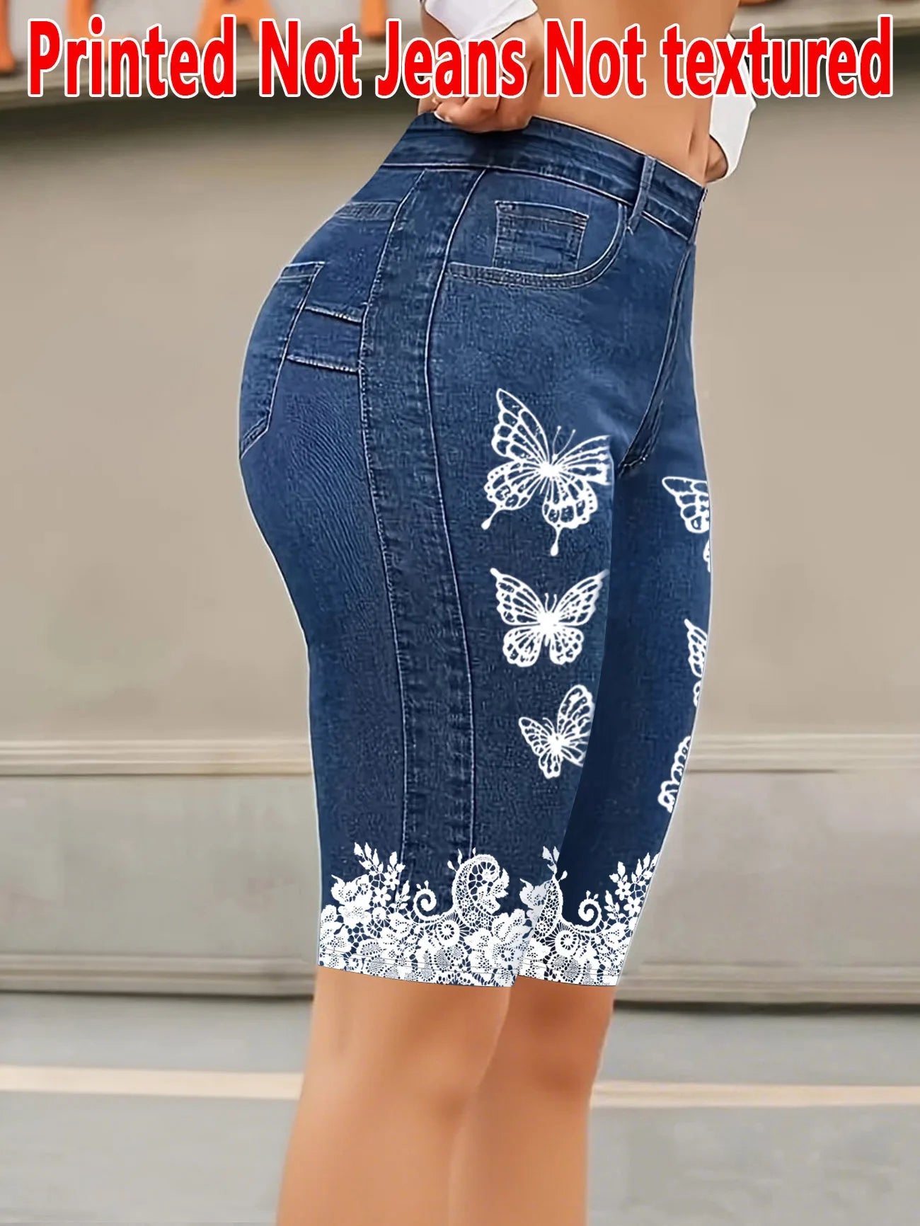 Women's Floral Print Knee-Length Leggings