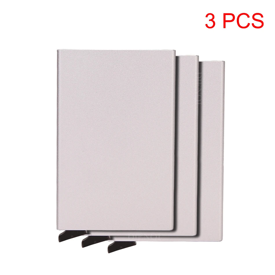 RFID Metal Pop-Up Wallet – Slim Minimalist Card Holder for Men & Women