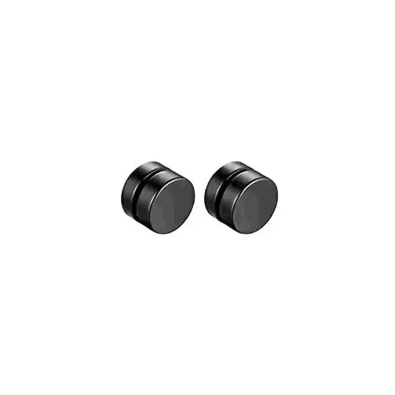 Punk Cross Magnetic Stainless Steel Stud Earrings – No Piercing Unisex