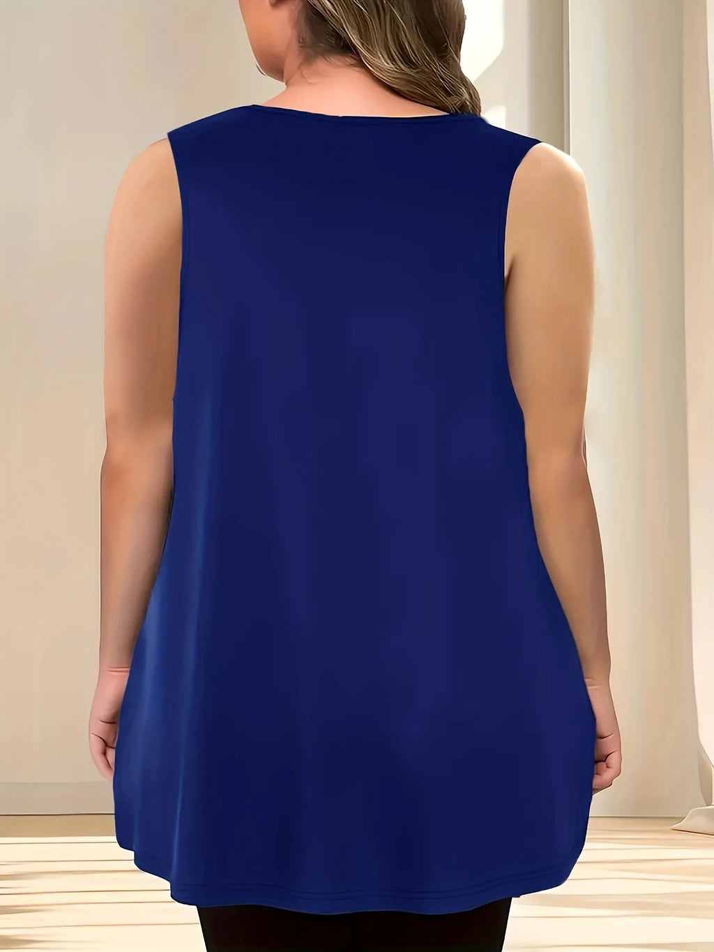 Plus Size Women's Solid Color Tops 1XL-5XL Casual Loose Basic Tee Versatile for Daily Commute & Layering