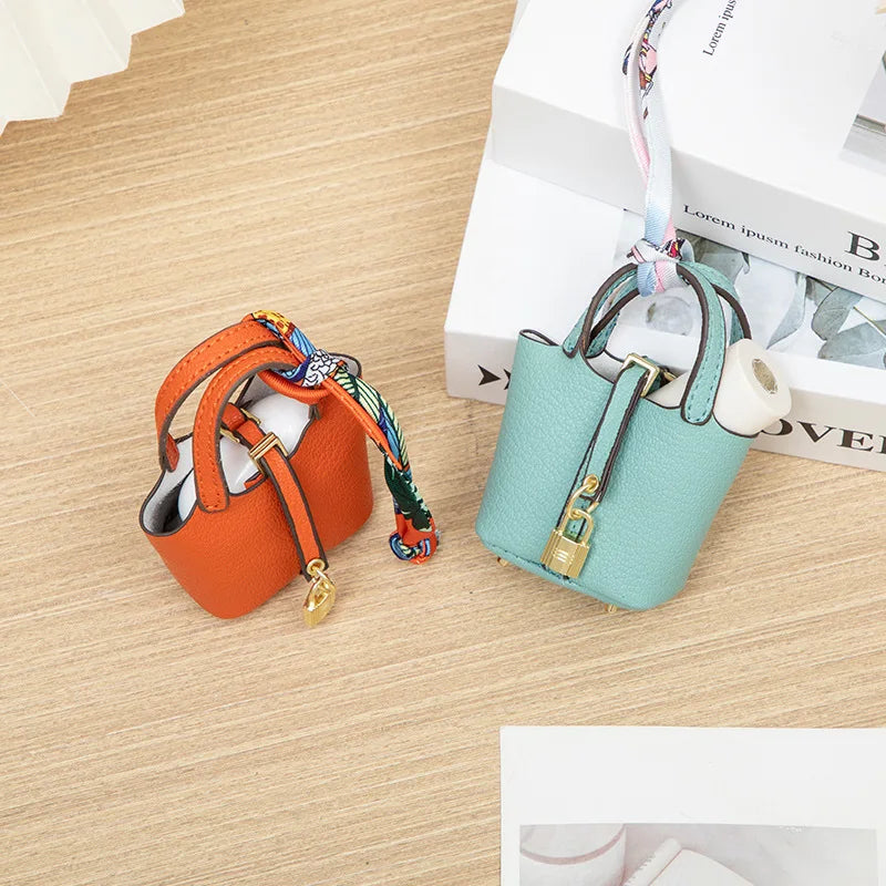 Mini Bucket Bag — Portable Earphone Case, Coin Purse & Small Accessory Bag