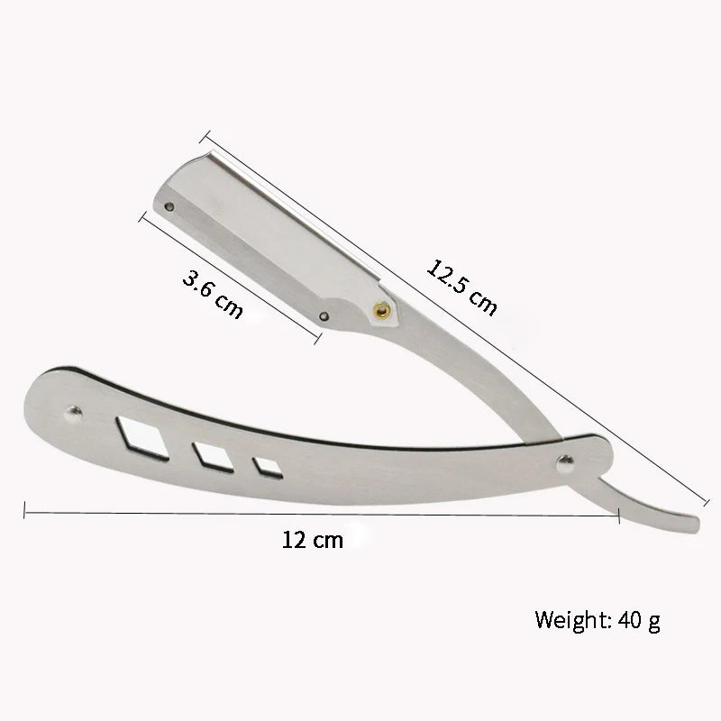 Men's Barber Shaving Razor & Blades Set — Antique-Style Professional Straight Razor