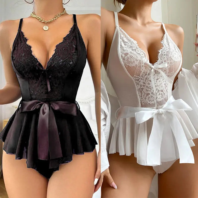 Sheer Lace Lingerie Set — Sexy Transparent Underwear for Women