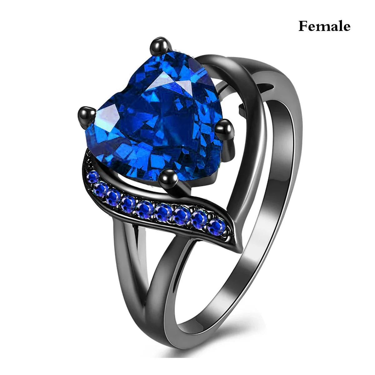 Conjunto de anillos de pareja con corazón de diamantes de imitación y dragón celta | Joyería de boda y aniversario para él y para ella
