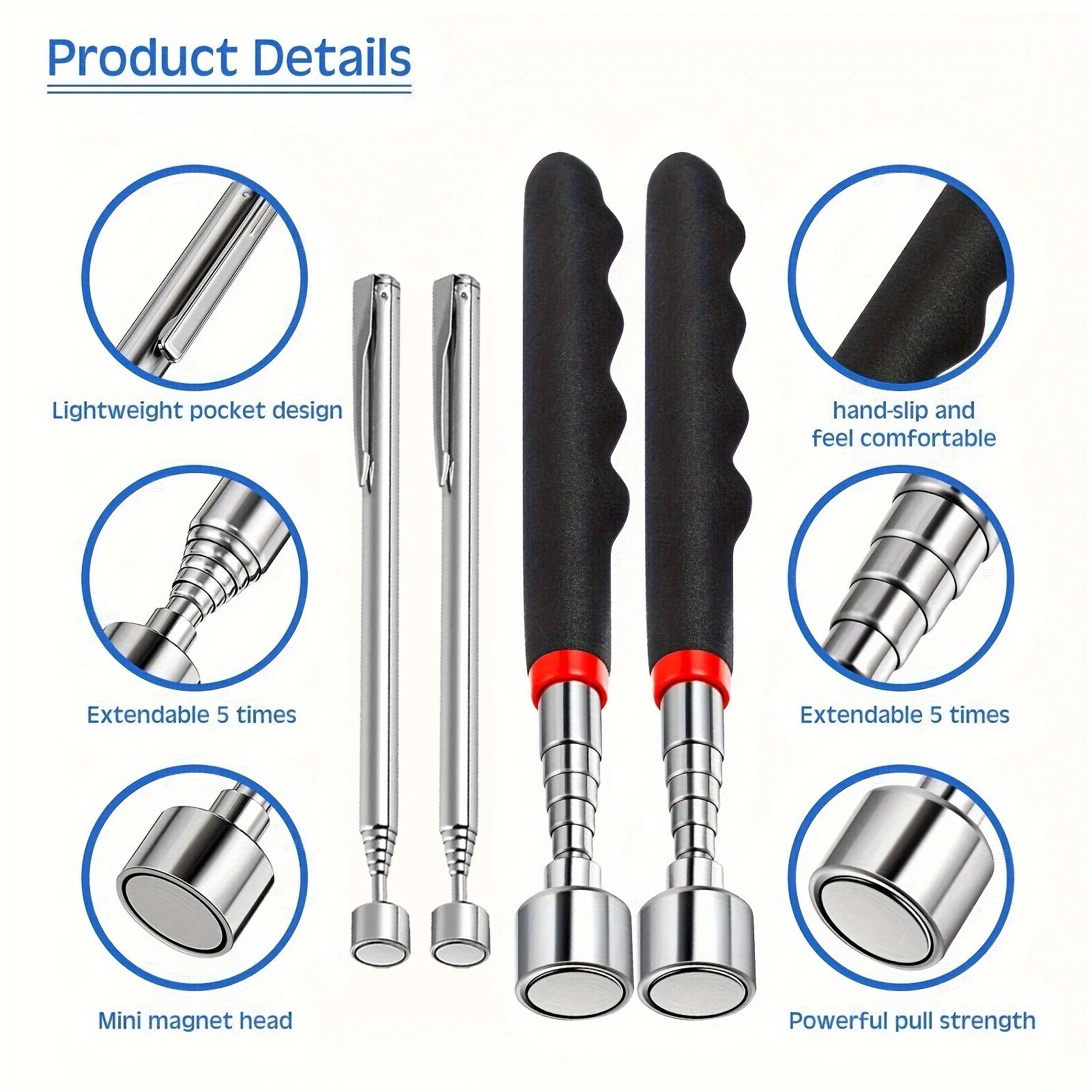 Telescopic Magnetic Pickup Tool – Extendable, Reaches Hard-to-Access Areas