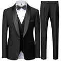 Men's 3-Piece Slim Fit Suit - Blazer, Vest & Pants (XXS-XXXL)