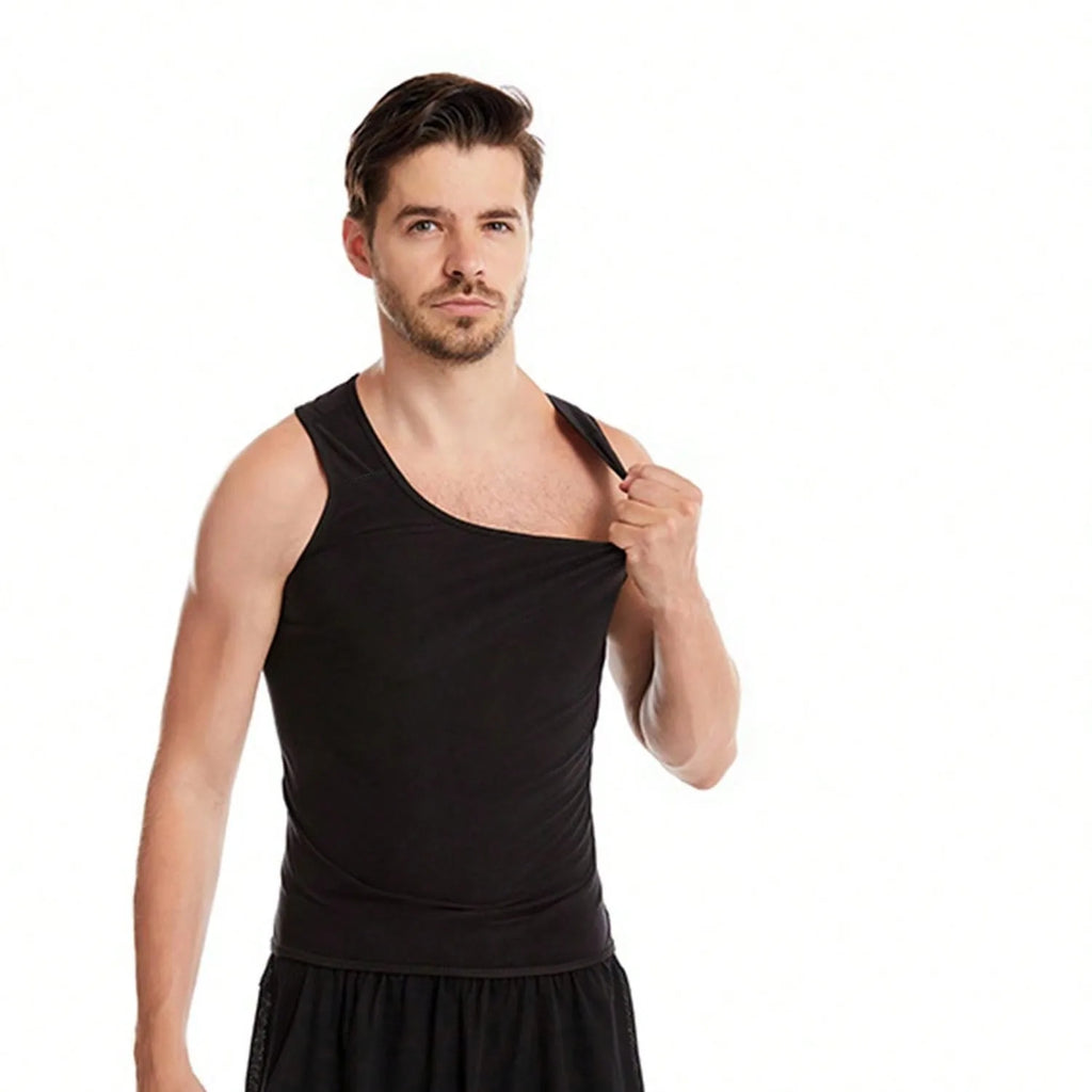 Men's Sauna Sweat Shirt – Short Sleeve Body Shaper & Gym Vest