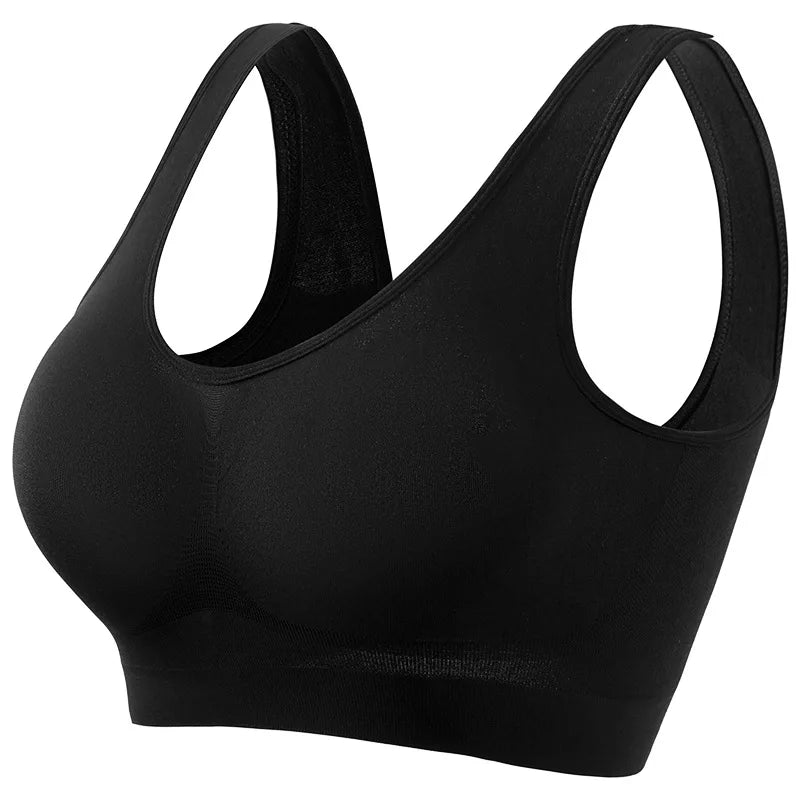 Sujetador Push-Up Sin Costuras para Mujer, Bralette Deportivo sin Aros, Top Corto, Lencería Sexy Lisa, Sin Relleno, Transpirable, Tallas Grandes, Sujetador Tipo Top S-5XL