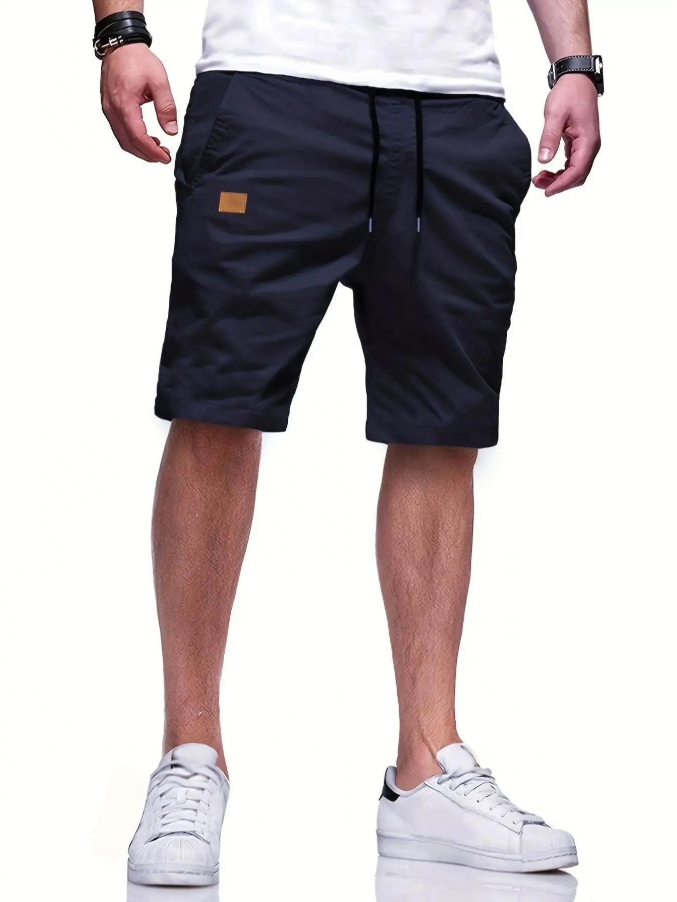 Men's Casual Bermuda Shorts – Elastic Waist Fitness & Jogger Shorts