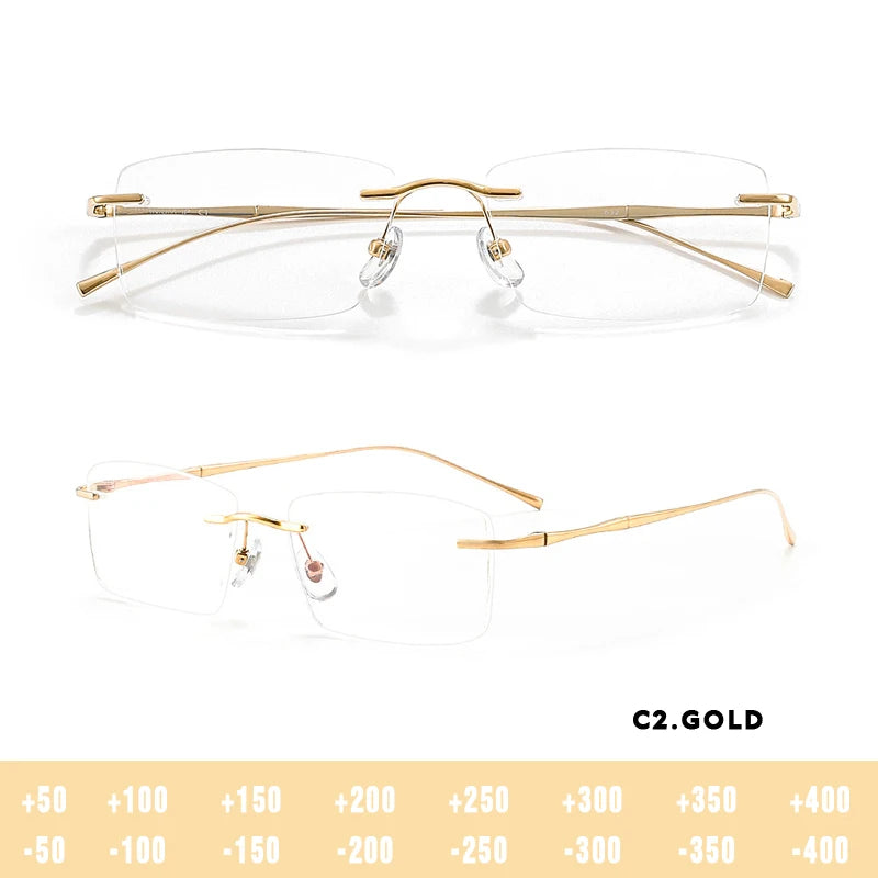 Gafas Graduadas sin Montura Ultraligeras de Titanio O-Q CLUB | Unisex