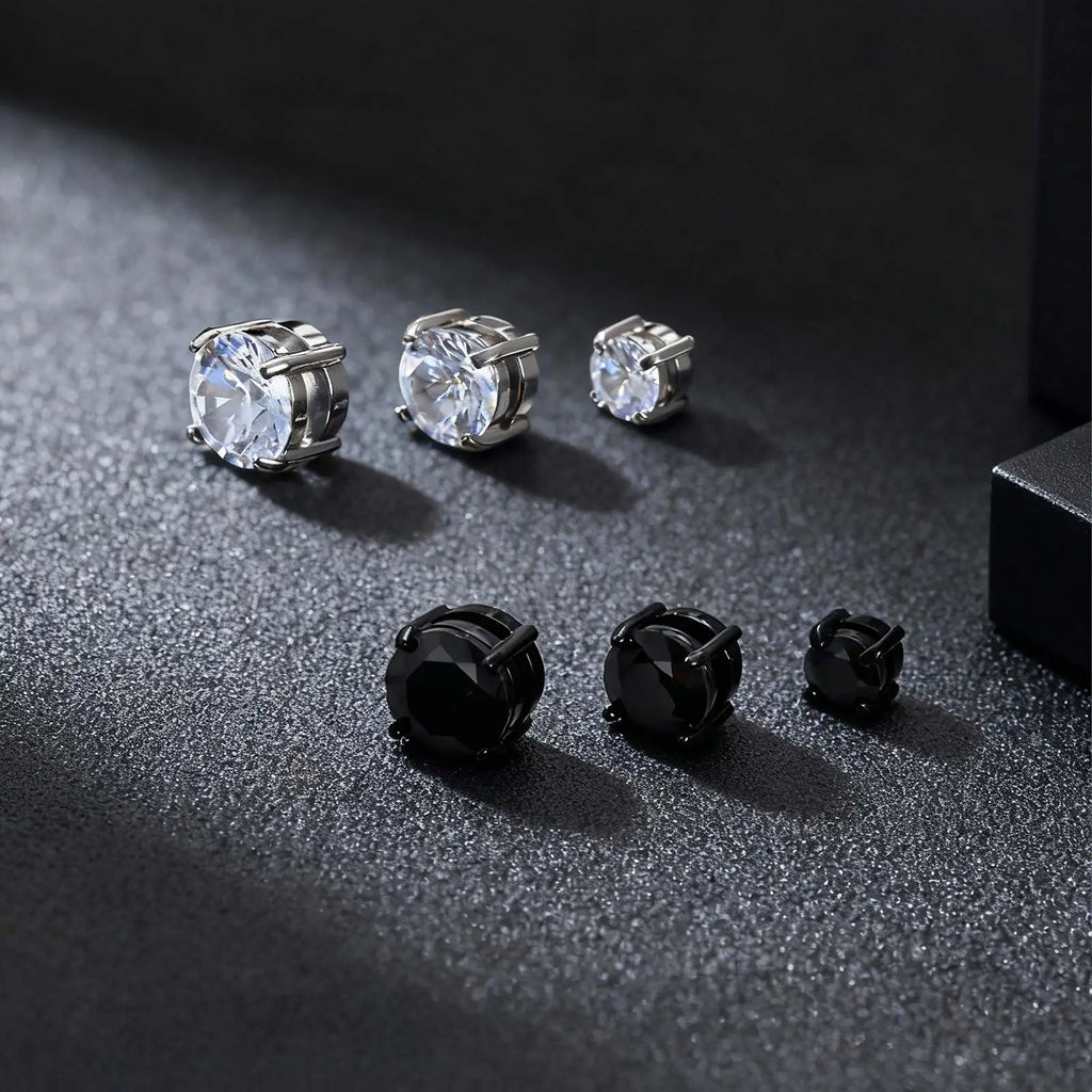 Magnetic Clip-On Zircon Earrings – No Piercing Required