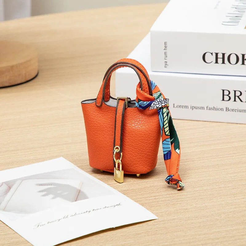 Mini Bucket Bag — Portable Earphone Case, Coin Purse & Small Accessory Bag