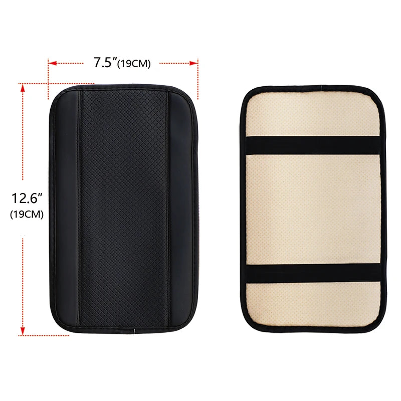 PU Leather Car Armrest Cover Mat – Universal Fit, Waterproof & Non-Slip