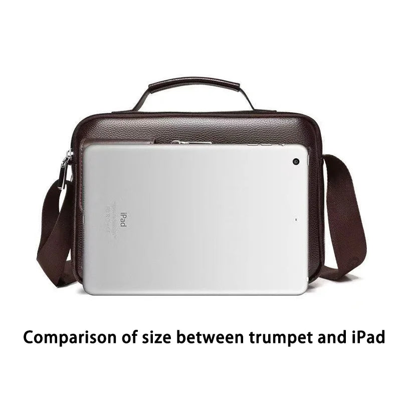 Men's Retro Waterproof Messenger Bag — Large Capacity Laptop Briefcase for Work, Travel & School