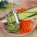 2-in-1 Stainless Steel Julienne Peeler & Grater – Vegetable & Fruit Slicer