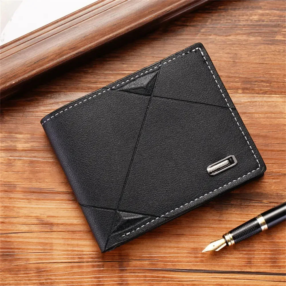 Men's Slim Canvas Card Holder Wallet — Mini Thin Coin Pouch & ID Holder