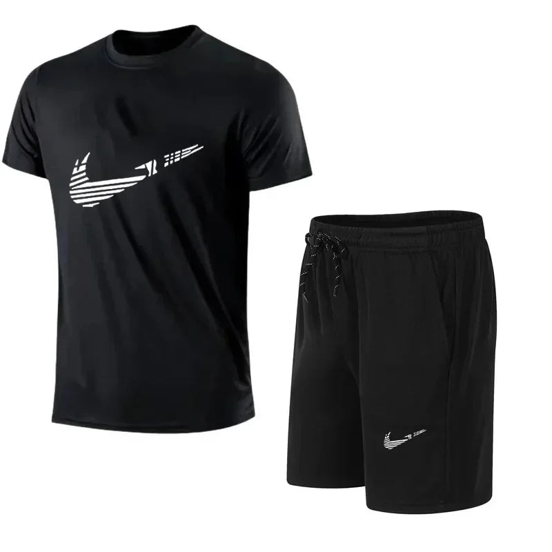 Men's Summer Tracksuit Set – T-Shirt & Shorts