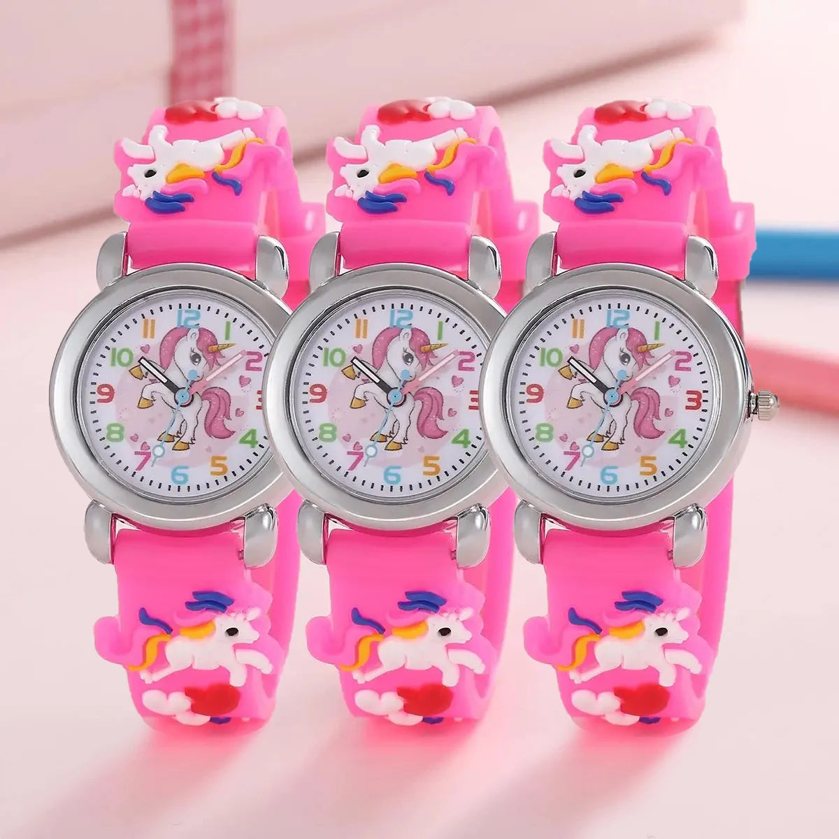 Kids Unicorn Quartz Watch – Colorful Cartoon Fashion Watch for Girls