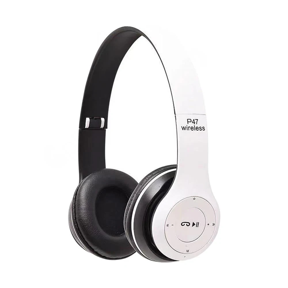 P47 Wireless Over-Ear Headphones | Bluetooth 5.3 HiFi Stereo with Mic
