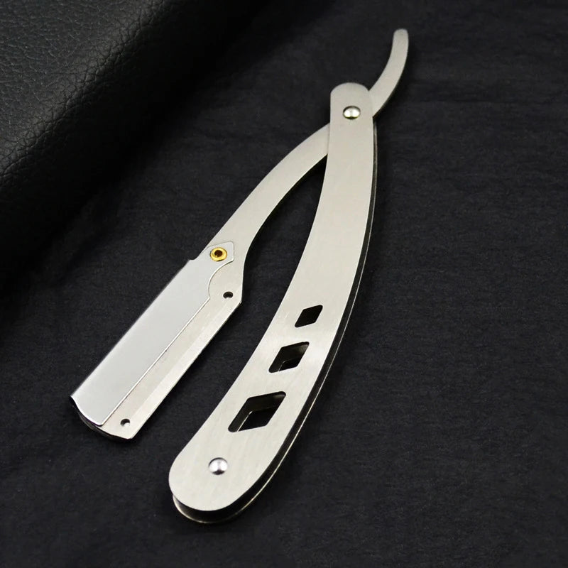 Men's Barber Shaving Razor & Blades Set — Antique-Style Professional Straight Razor