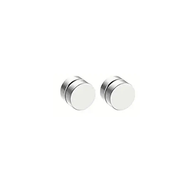 Punk Cross Magnetic Stainless Steel Stud Earrings – No Piercing Unisex