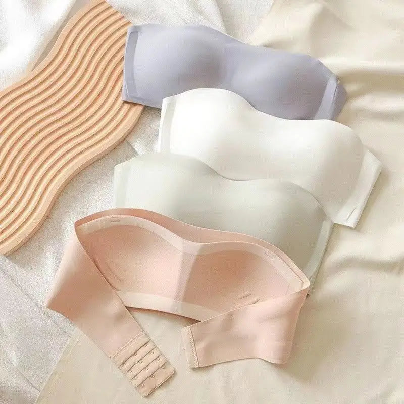 Women's Seamless Strapless Tube Bra — Wire-Free, Non-Slip, Push-Up, S–XL