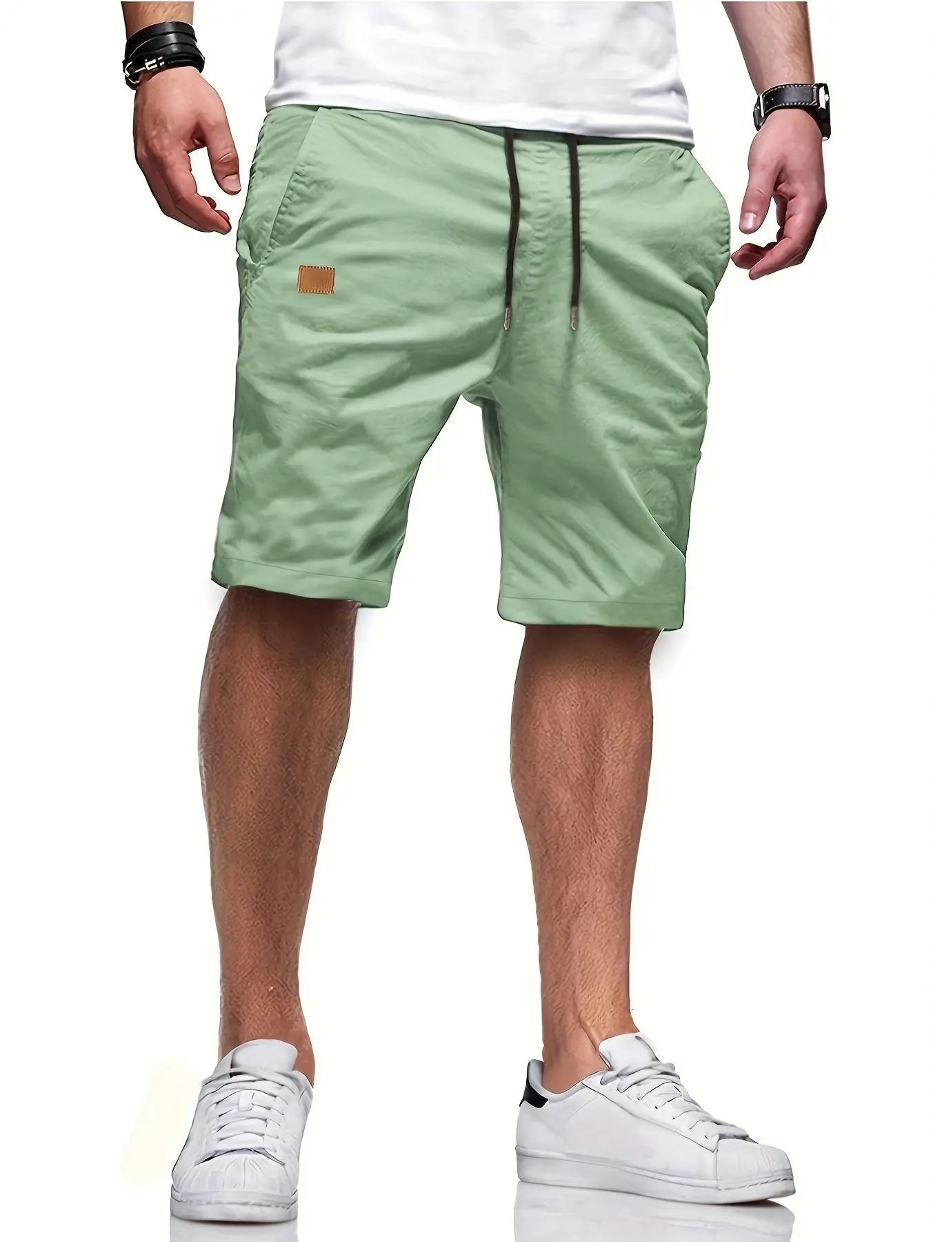 Men's Casual Bermuda Shorts – Elastic Waist Fitness & Jogger Shorts