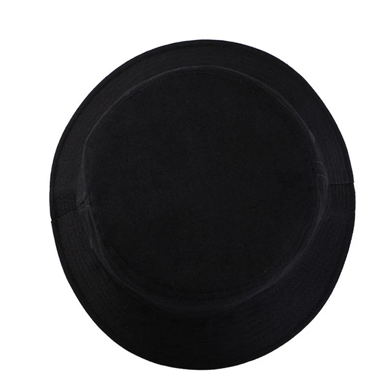 100% Cotton Solid Color Bucket Hat | Summer Sun Protection & Breathable Round Crown