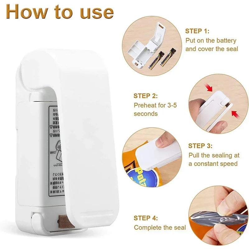 Mini Portable Bag Sealer – Handheld Heat Sealing Machine