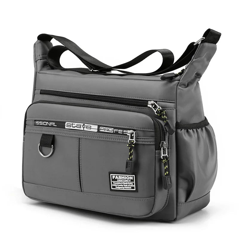 Oxford Shoulder Bag — Large Capacity Multi-Pocket Crossbody Messenger Bag