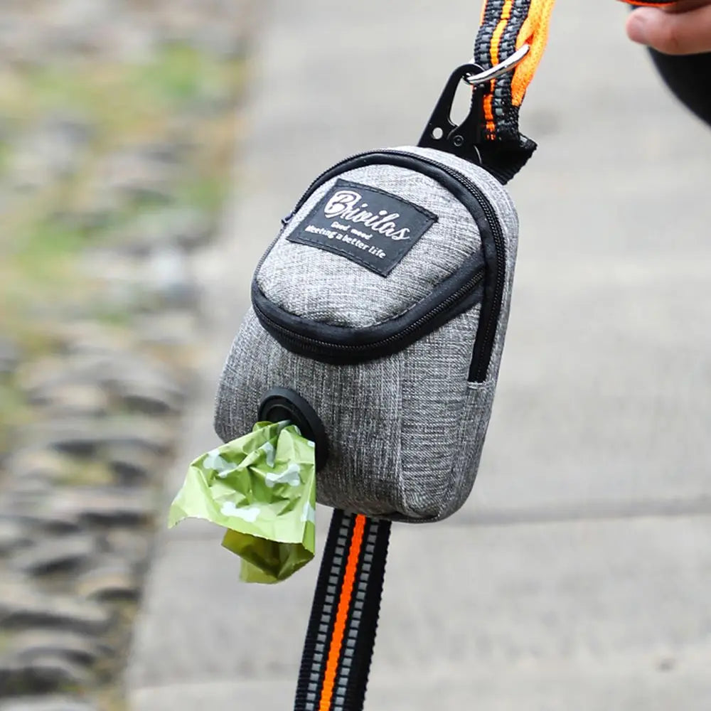 Dog Treat Pouch & Poop Bag Dispenser — Clip-On Waist Bag