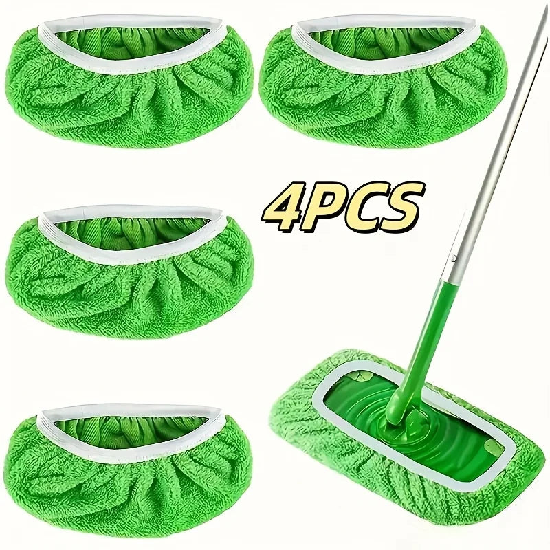 Reusable Microfiber Mop Pads – 4 Pack, High Absorption, Fits Most Standard Mops