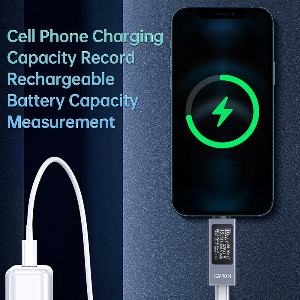 USB Power Meter & Charging Tester – DC 4–30V 0–12A OLED Display | KWS-2301C