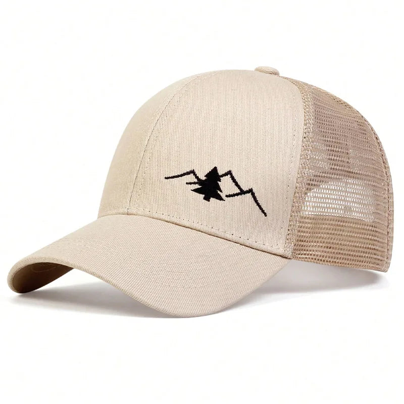 Spring and summer mesh hats for men and women, thin, breathable, sun resistant, sun shading, beach worn baseball caps