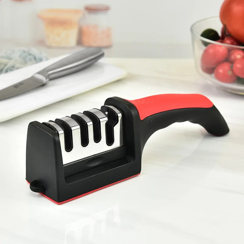 4-Segment Kitchen Knife Sharpener — Multi-Function Household Blade Sharpener
