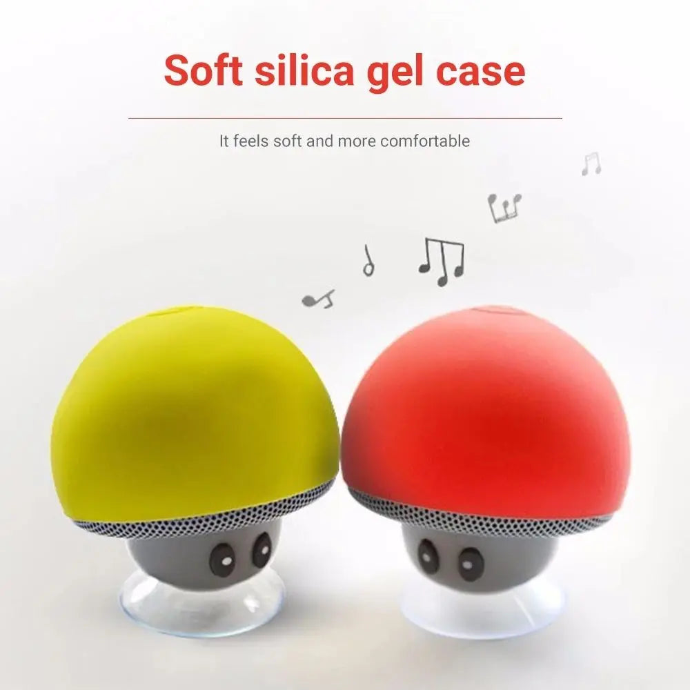Mushroom Bluetooth Speaker – Wireless, Waterproof & Portable with Suction Cup