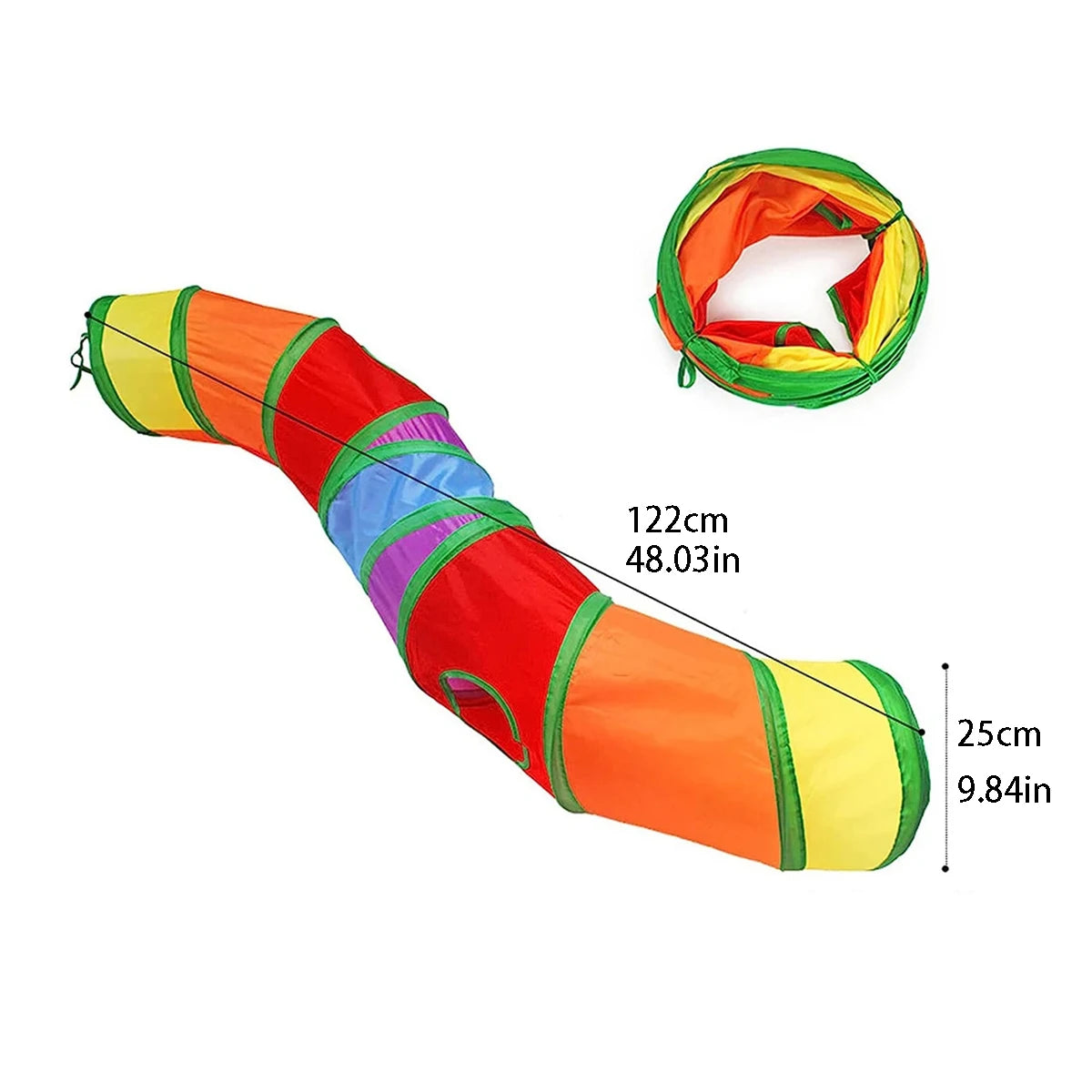 Foldable Cat Tunnel Tube Toy – Collapsible Interactive Play Tunnel for Cats, Kittens & Rabbits