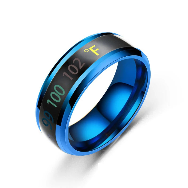 Smart Temperature-Sensitive Mood Ring | Stainless Steel | Waterproof