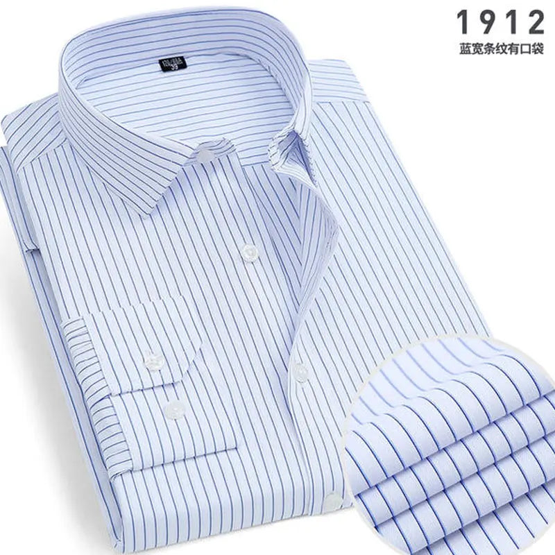 Men's Striped Slim Fit Long Sleeve Shirt