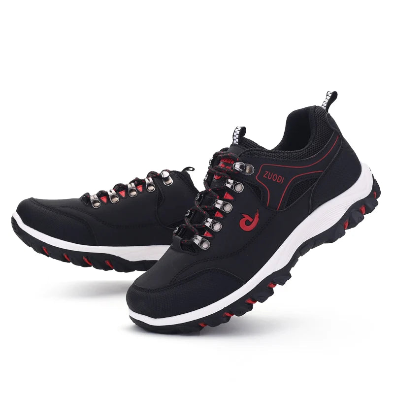 Men's Leather Casual Sneakers | Lightweight EVA Walking Shoes
