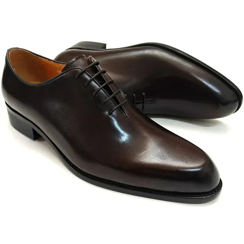 Men's Handmade Genuine Leather Oxford Shoes | Business Casual Dress Shoes
