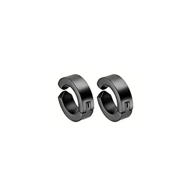Punk Cross Magnetic Stainless Steel Stud Earrings – No Piercing Unisex