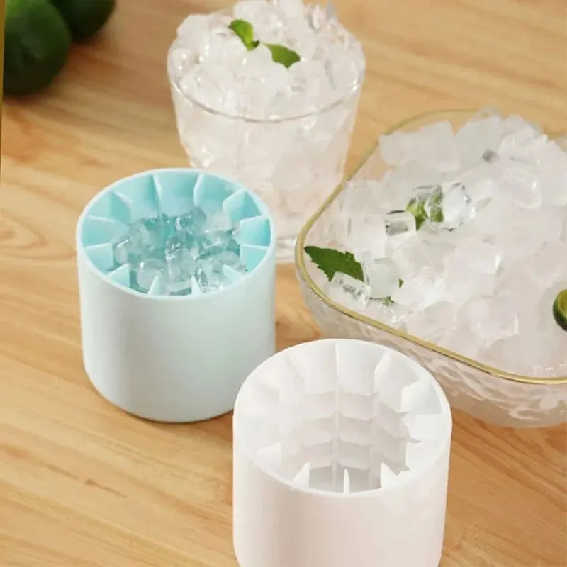 Silicone Round Ice Cube Mold – Cylindrical Ice Maker for Cocktails, Juice & Whiskey
