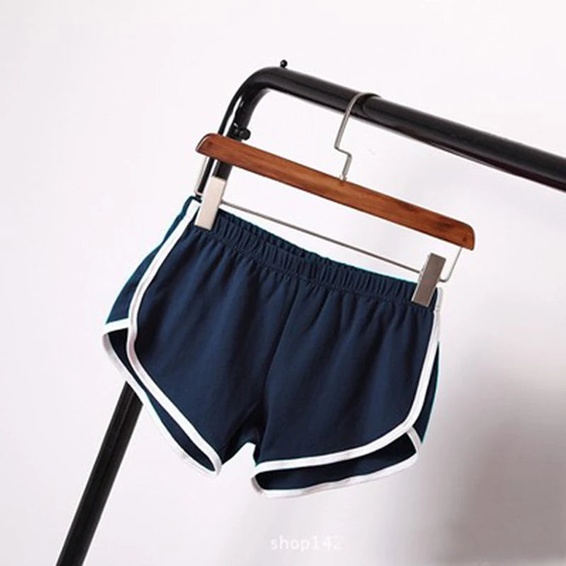 Women's Candy Color Athletic Shorts | High-Waist Elastic Casual Beach Shorts S-XXL