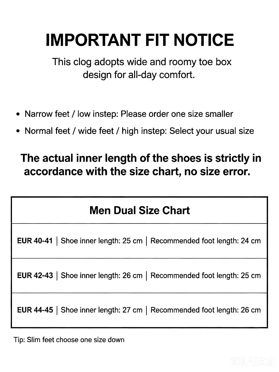 Men's Arch Support EVA Clogs – Breathable Anti-Slip Thick Sole Summer Hole Shoes